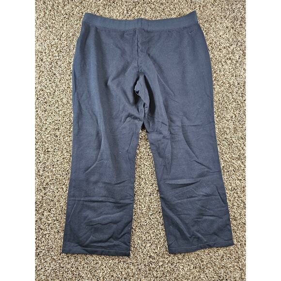 Nike Dri Fit Womens Sz 12 Straight Leg Athletic Sweatpants Pants Navy Blue - Picture 4 of 4